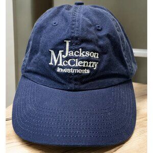 Jackson McClenny Investments Strapback Hat Blue Cap Solid Boise ID Financial